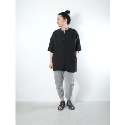 Vital / VT-2014 / No Collar Half Sleeve Top / BLACK｜owls-store｜13