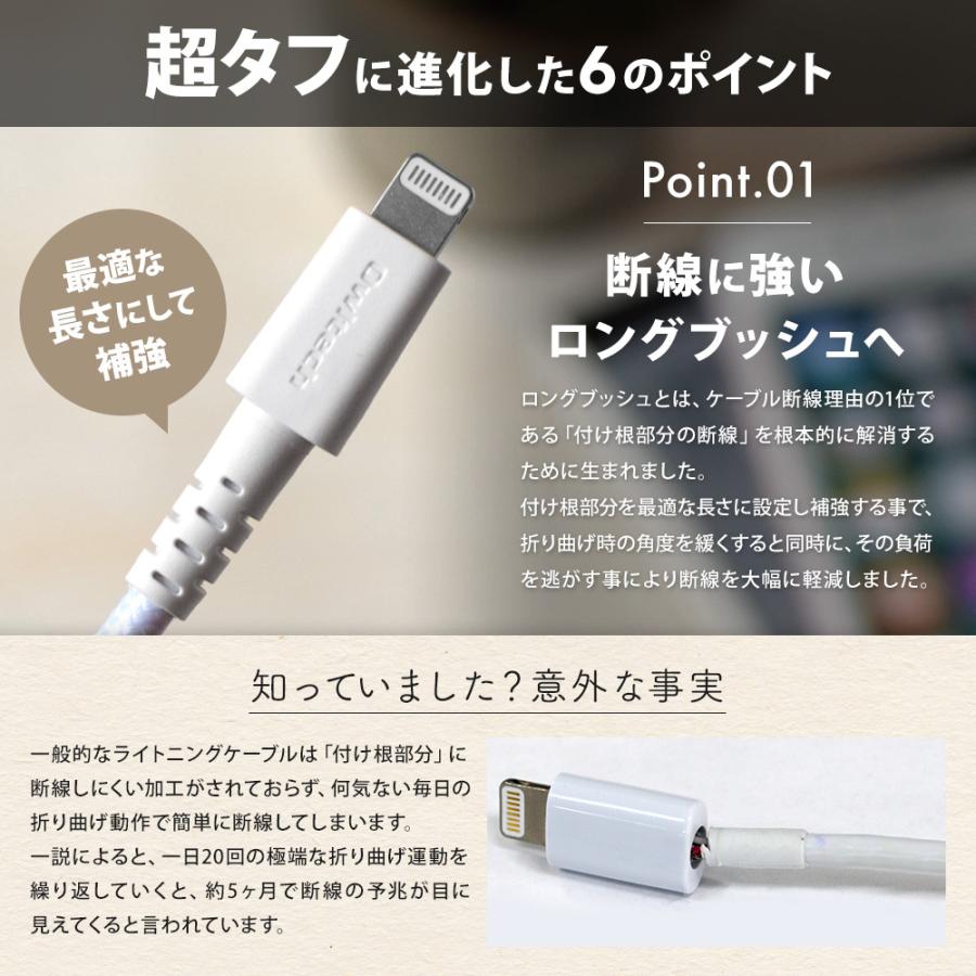 ライトニングケーブル Iphone Apple認証 アイフォン充電ケーブル 急速充電 超タフ 断線しにくい アイホン 1 5m 2m 2 4a Aolk15 オウルテックダイレクト Yahoo 店 通販 Yahoo ショッピング