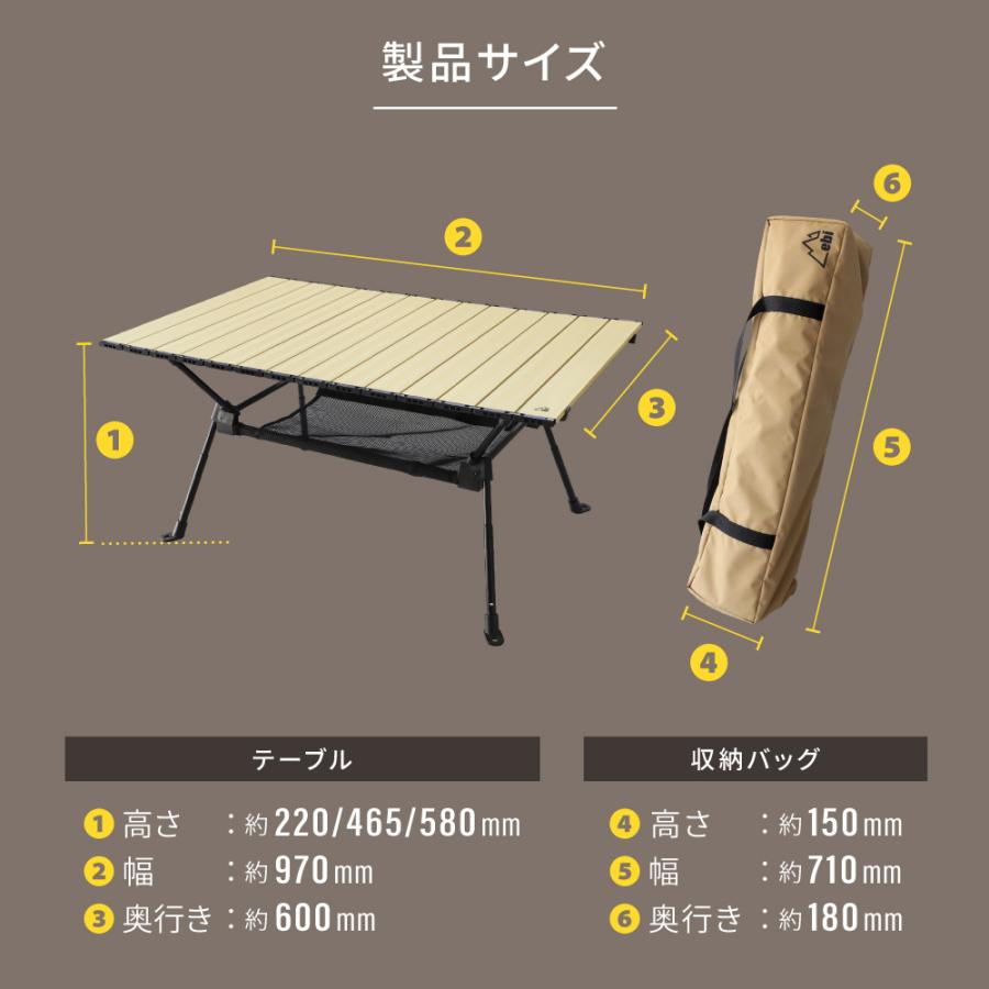 アウトドア テーブル 折りたたみ キャンプ BBQ 軽量 組み立て式 | Owltech | 08