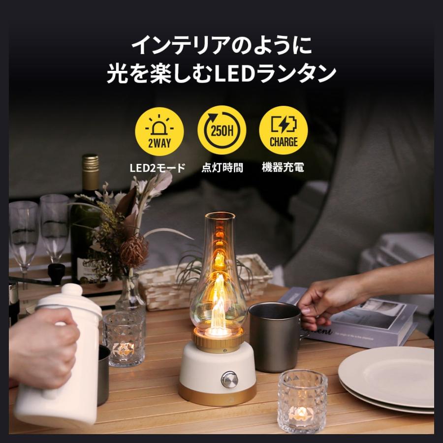 数量限定LEDランタン ランタンらしい立ち姿。凛とした佇まいで最長300時間の連続点灯