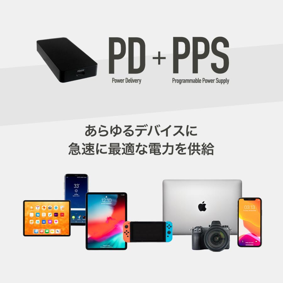 ACアダプター 充電器 スマホ パソコン 65W 急速充電 コンパクト タイプc PD対応 Type-C 1ポート 厚さ1.25cm ウルトラスリム | Owltech | 06