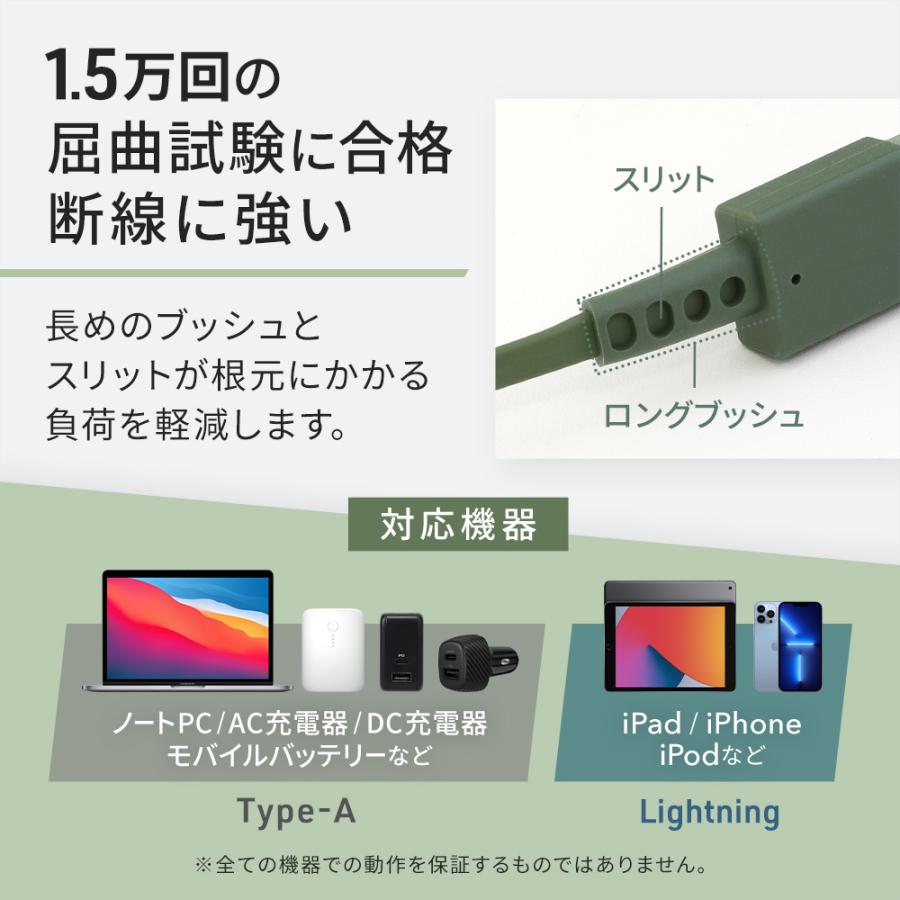 Owltech ライトニングケーブル iphone 巻き取り 1.2m Type-A to
