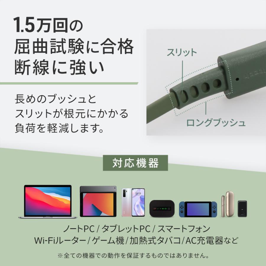 Type-c ケーブル 充電ケーブル 巻き取り 1.2m USB Type-C to Type-C 充電 データ転送 | Owltech | 04