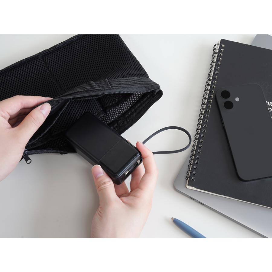 モバイルバッテリー 大容量 ケーブル内蔵 デジタル表示 10000mAh PD30W Type-C PSE 認証 取得済み | Owltech | 12