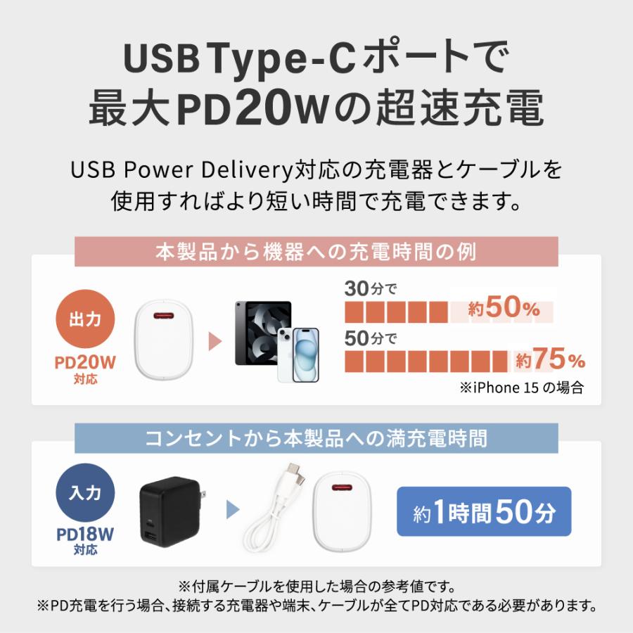 モバイルバッテリー5000mAh 最大PD20W対応(期間限定価格)｜owltech｜05