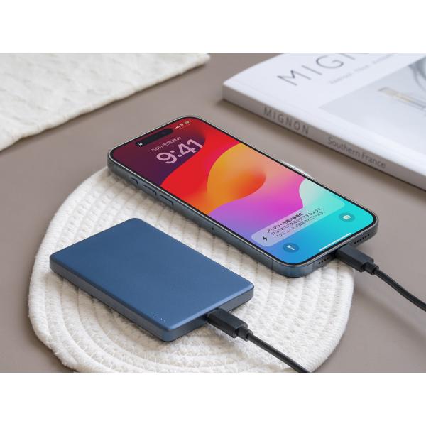 ワイヤレス充電 モバイルバッテリー 5000mAh 薄型マグネット充電（WEBショップ限定） PSE 認証 取得済み | Owltech | 11