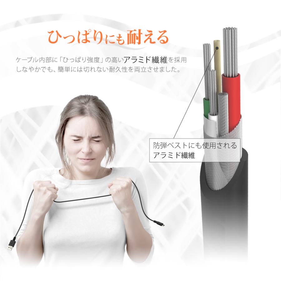 アウトレット商品 microUSBケーブル 充電 データ転送 0.5m 2.4A | Owltech | 02