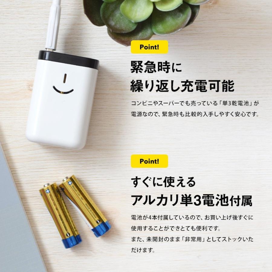 アウトレット商品 モバイルバッテリー 乾電池式 電池でGO!! microUSBケーブル USB Type-C変換コネクタ付 USBタイプ｜owltech｜02