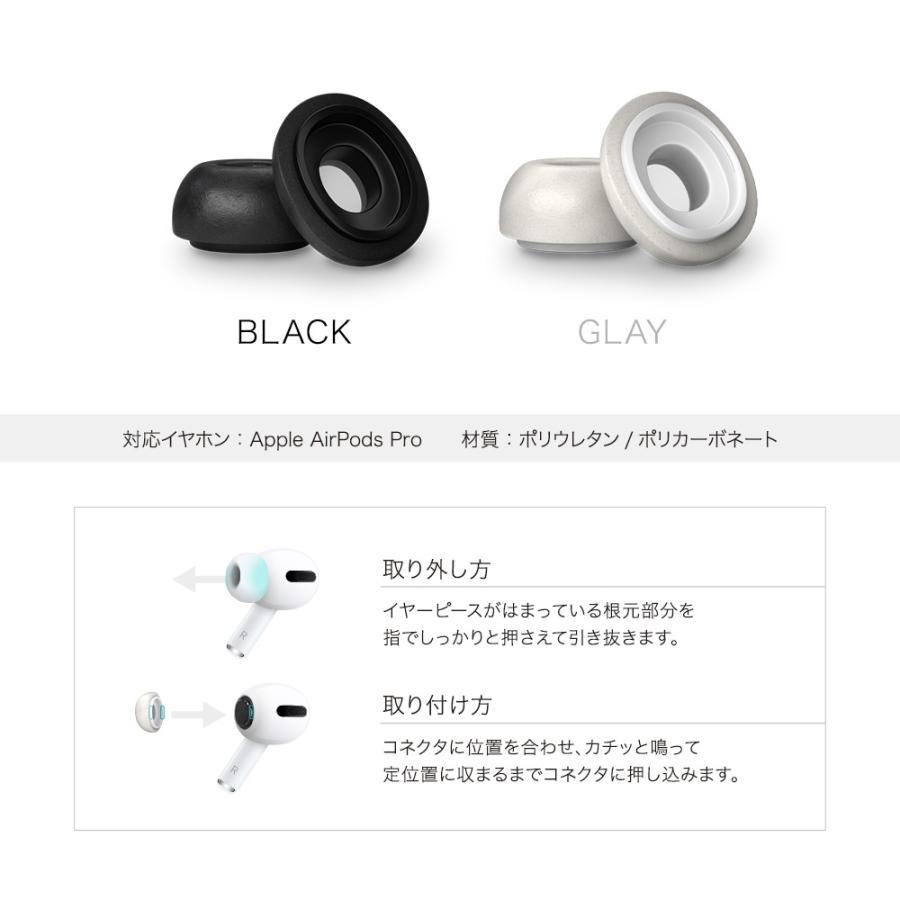 アウトレット商品 Apple AirPods Pro用 低反発イヤーピース Foam tips 3ペア入り | Owltech | 03