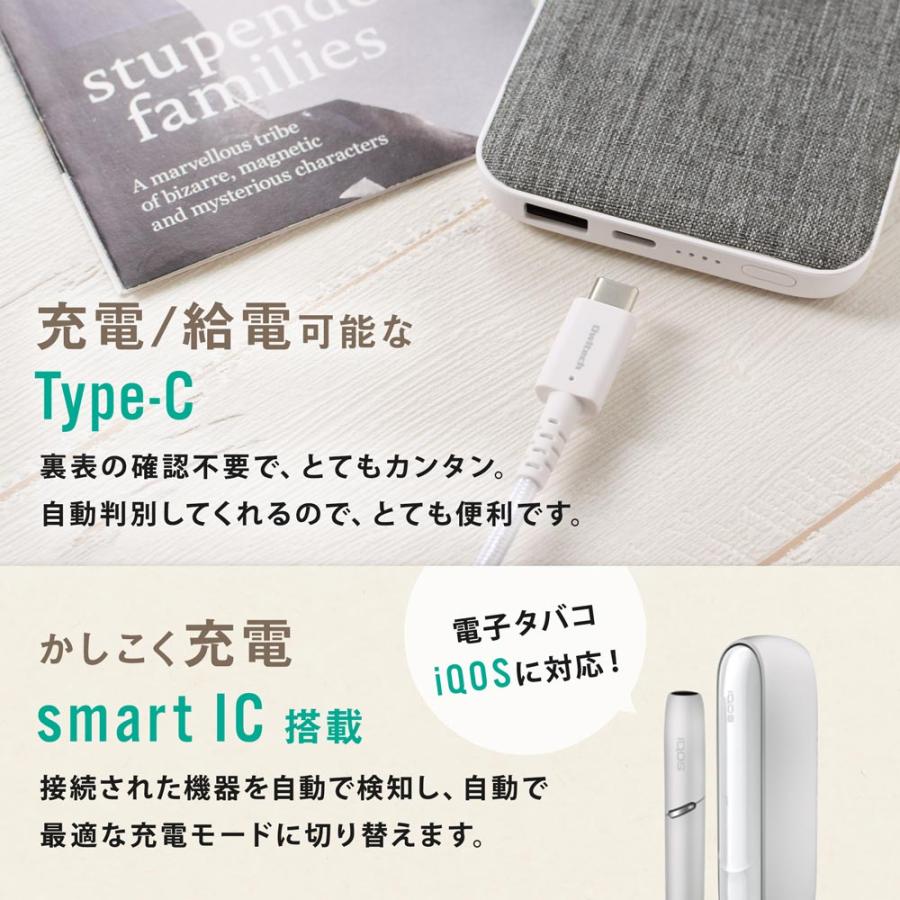 アウトレット商品 モバイルバッテリー 10000mAh 大容量 SmartIC搭載 USB Type-Cケーブル付属｜owltech｜04