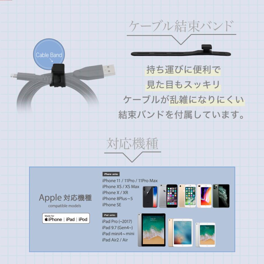 iPhoneケーブル 2m ライトニングケーブル 超タフ 充電 データ転送｜owltech｜11