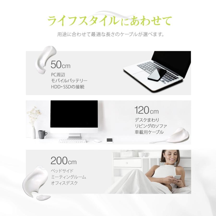 Owltech（オウルテック） Type-C ケーブル 0.5m 1.2m 2m 充電 データ