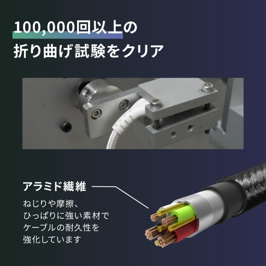 充電ケーブル 2in1 ライトニング type-c to type-c / Lightning PD60W 断線に強い | Owltech | 04