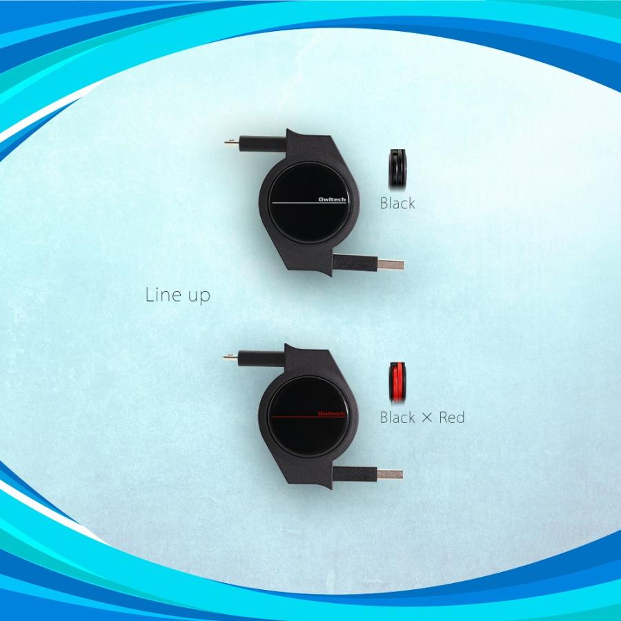 microUSB 巻き取り式 充電ケーブル 120cm スマホ タブレット 超タフ ストロング マイクロUSB 巻取 | Owltech | 06