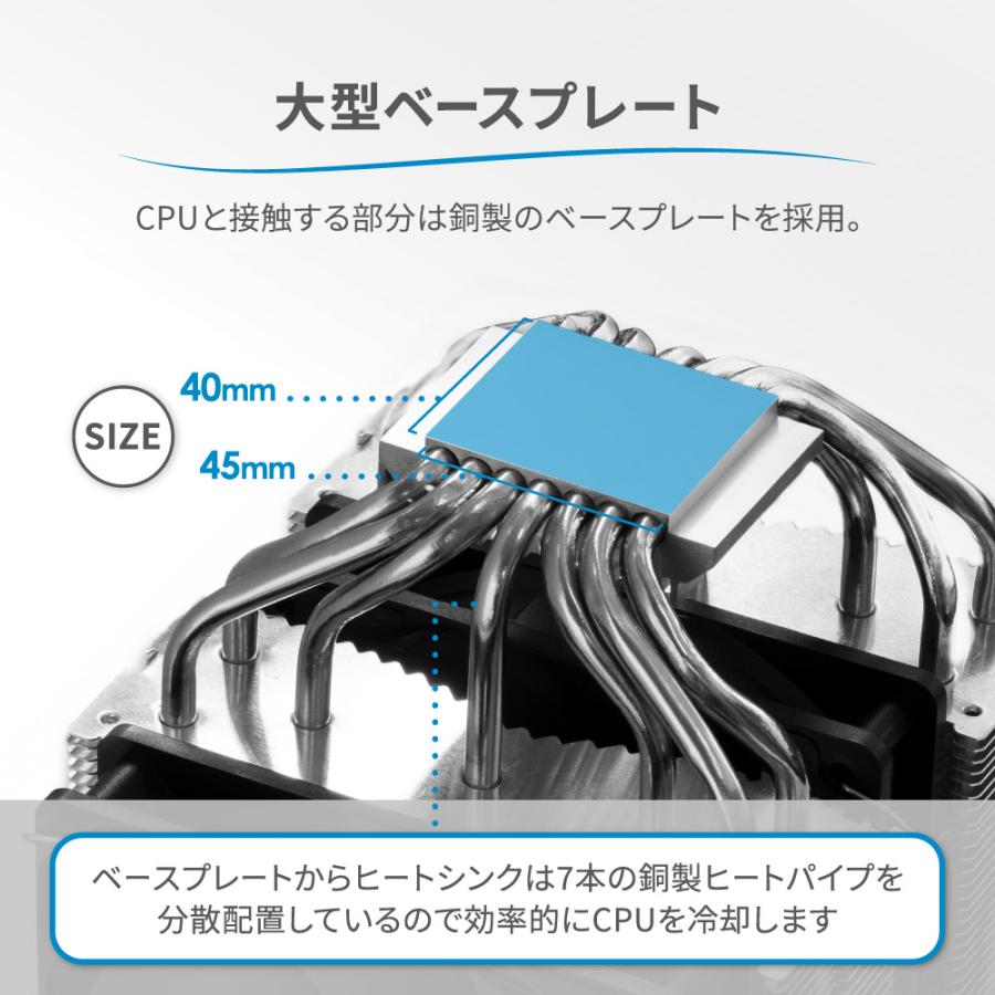 CPUクーラー 高性能 空冷デュアルPWMファン 鉄製バックプレート | Owltech | 03