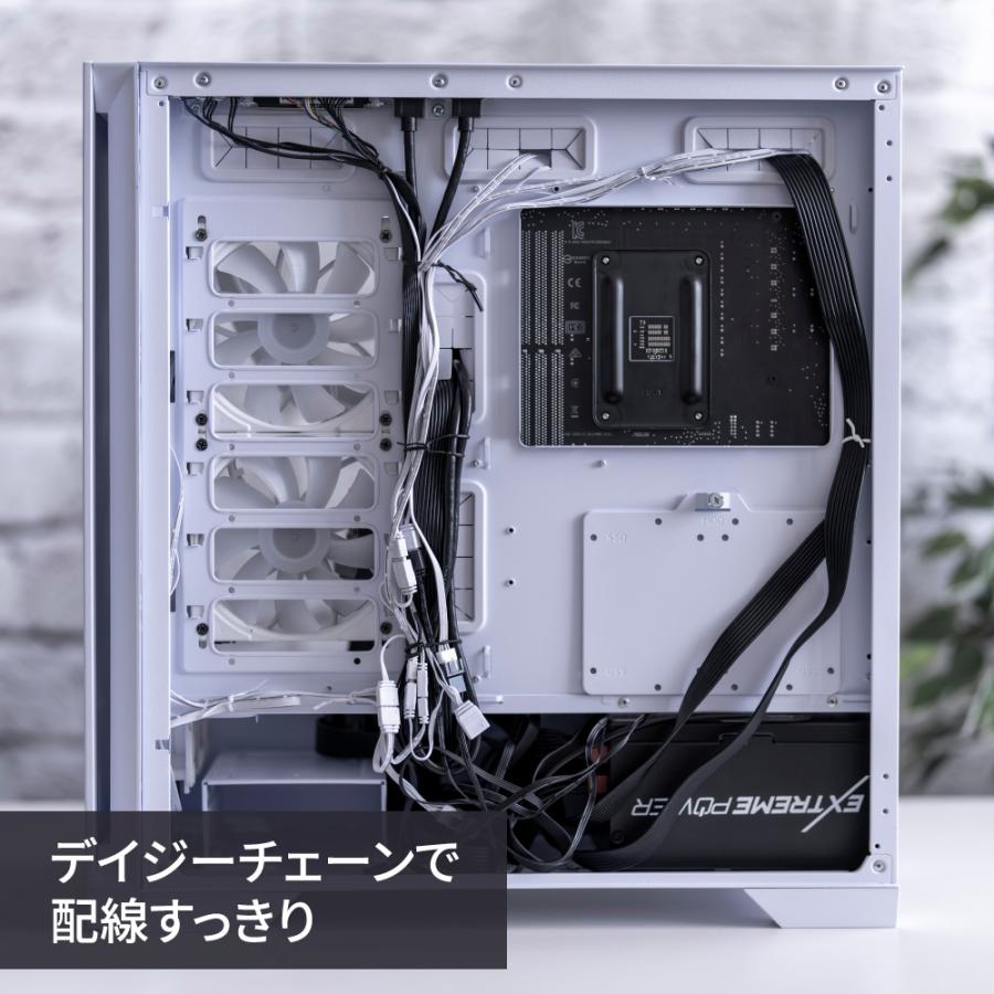 RAIJINTEK　ピラーレスケース白　ARGBファン付き　850W電源付き ファン・電源付き】RAIJINTEK ピラーレスPCケース白 ARGBファン 850W