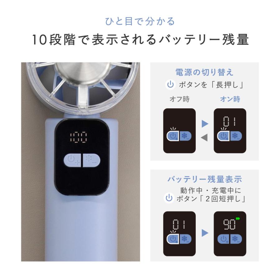 Owltech（オウルテック） ハンディファン 風量調節 5段階 強風