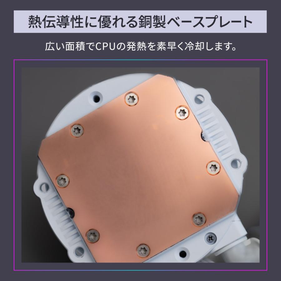 Owltech ARGB LED内蔵ヘッド＆チューブ 120mm×3基 水冷CPU