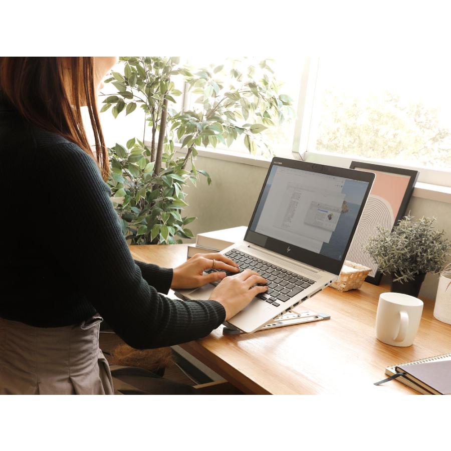 ノートPCスタンド 折りたたみ式 アルミ ノートパソコン／タブレット向け 高さと角度が調節できる | Owltech | 08