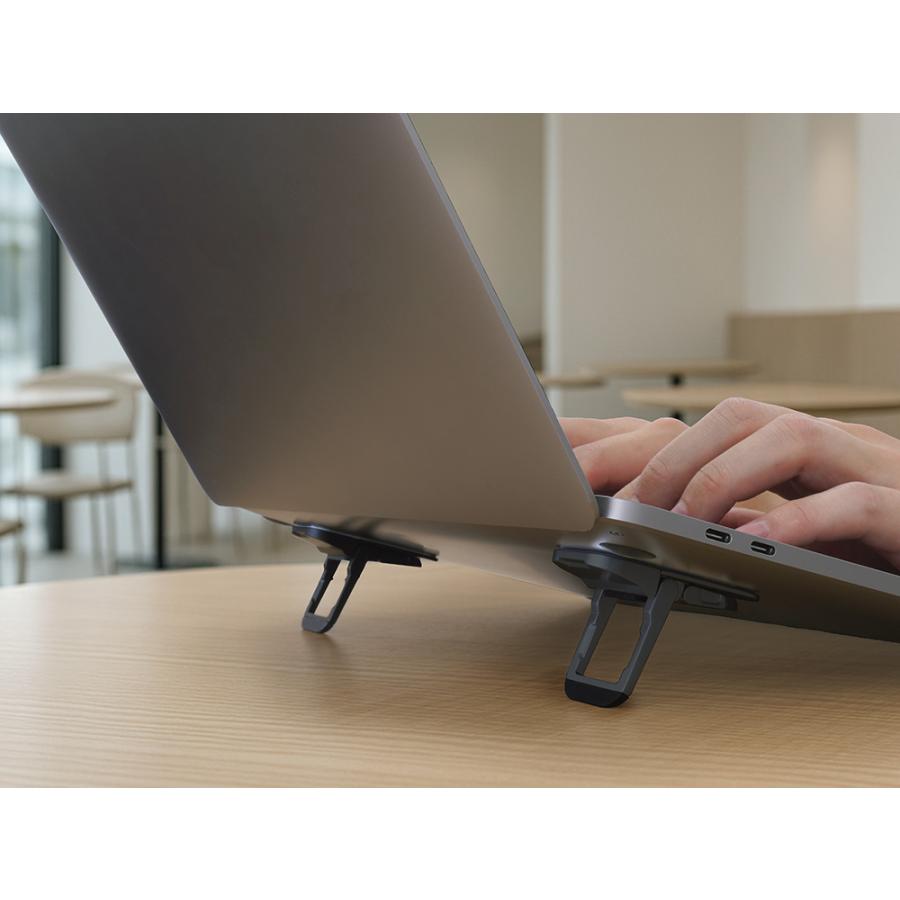 ノートPC スタンド 折りたたみ 調節 高さ 貼り付け 持ち運び | Owltech | 11