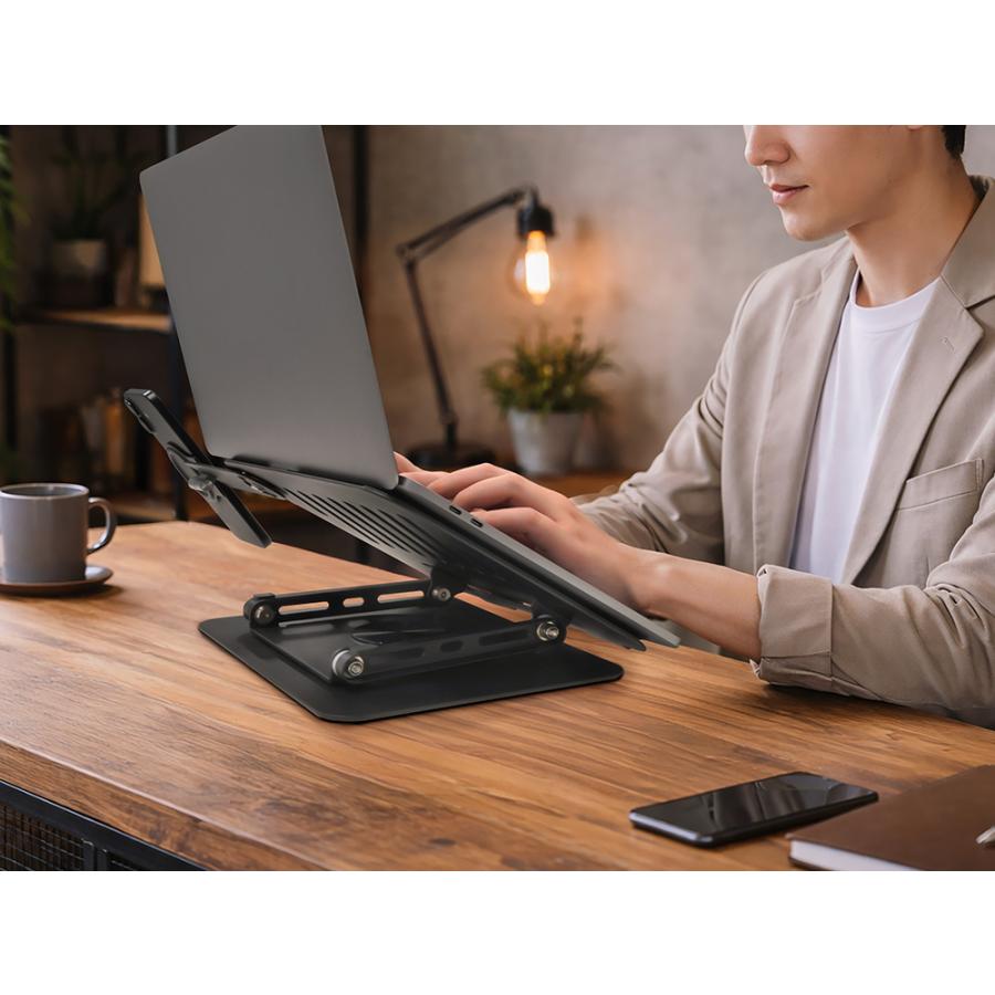 ノートパソコン スタンド 回転 タブレット スマホ 高さ 角度調整 | Owltech | 10