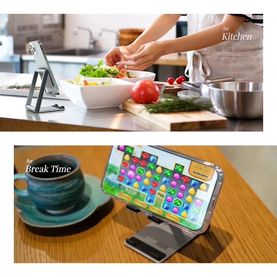 スマホスタンド 卓上 コンパクト タブレットスタンド 折りたたみ式 iPhone スマートフォン | Owltech | 10