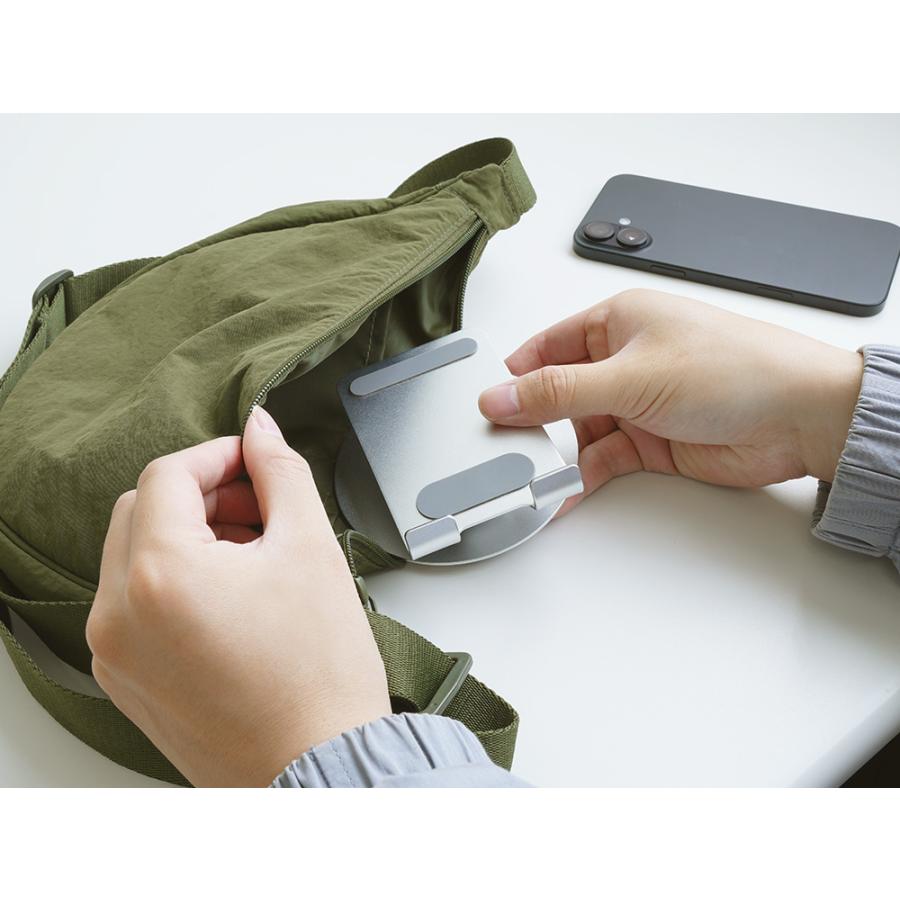 スタンド スマホ タブレット iPad  折りたたみ 卓上 角度調節 360度回転 アルミ | Owltech | 12