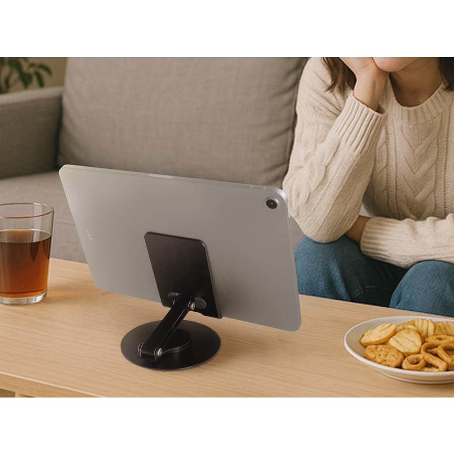 スタンド スマホ タブレット iPad  折りたたみ 卓上 角度調節 360度回転 アルミ | Owltech | 11