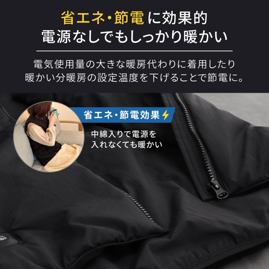 電熱ベスト ヒーティングベスト ヒーターベスト S M L XL モバイルバッテリー付属 防寒対策 ebi | Owltech | 04