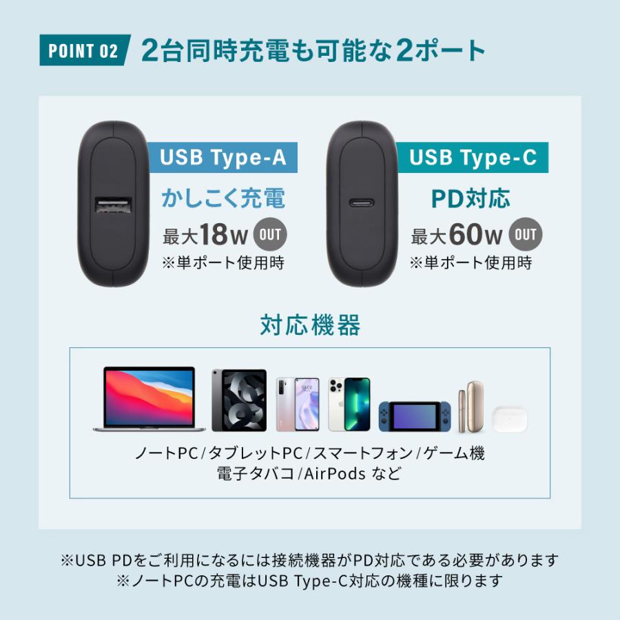 Owltech おでかけ3点セット モバイルバッテリー 20000mAh AC充電