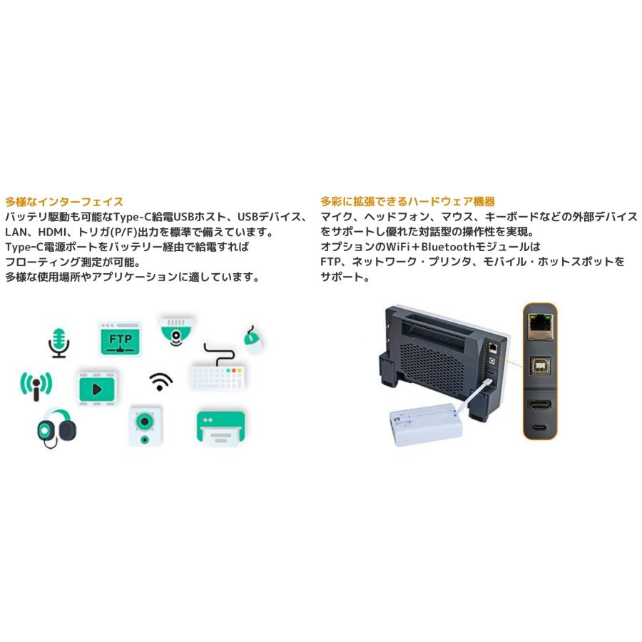 OWON ADS900A 2ch 4ch 125〜250MHz デジタル オシロスコープ 12ビット 2Gs/s メモリ長 100M FFT USB タッチスクリーン 【メーカ ー3年保証】【日本語取扱説明書の画像