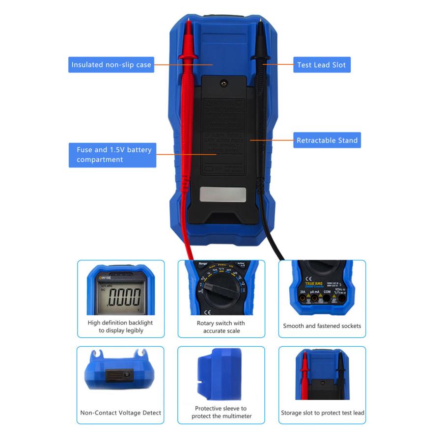 OWON OW16B 3 1/2桁 ハンドヘルド・デジタル・マルチメーター 真のRMS