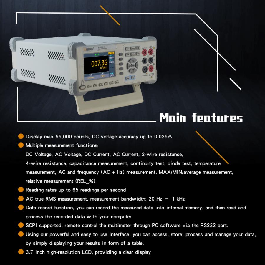 XDM2041 ベンチタイプ・デジタル・マルチメーター 高分解能55000カウント（4 1/2桁）　真の実効値（True 【フィール】 RMS)　多機能　データーロガー