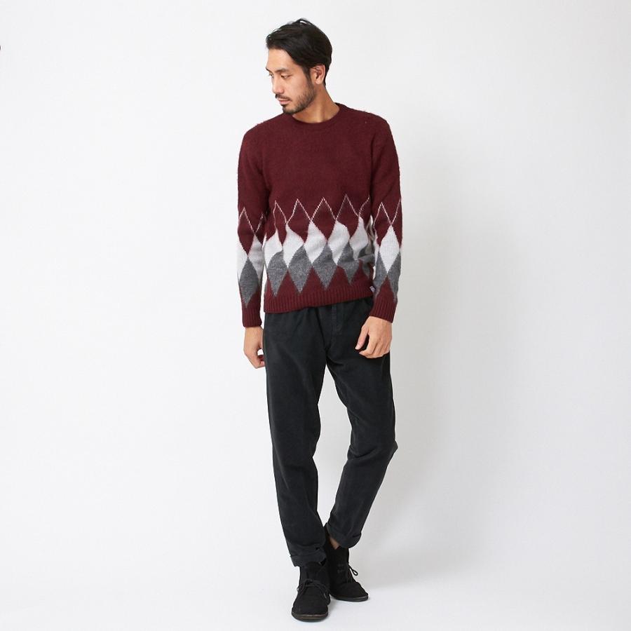 Berna メンズ ラウンドネック アーガイルニット Girocollo Jacquard Rombi Garz Blu Bordeaux 1910 36 ベルナ 1910 36bd Oxe 通販 Yahoo ショッピング