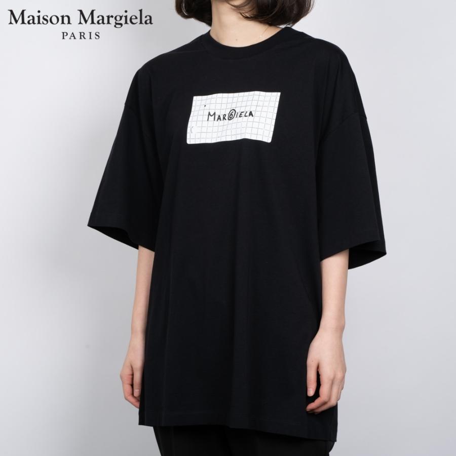 マルタンマルジェラ レディース 900 BLACK T-shirt Tシャツ printed トップス 【在庫処分】 Tシャツ