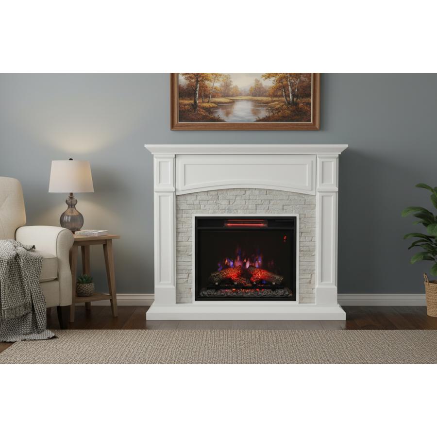 23インチ電気暖炉 セネカ クリスプホワイト/送料無料/ロイドグランデ