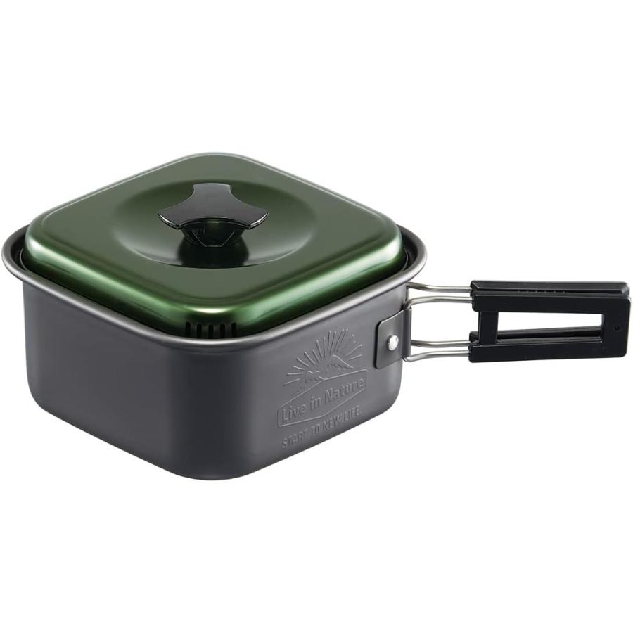 スケーター アルミ製 角型 片手鍋 ラーメンクッカー 1.2L ANC1-A