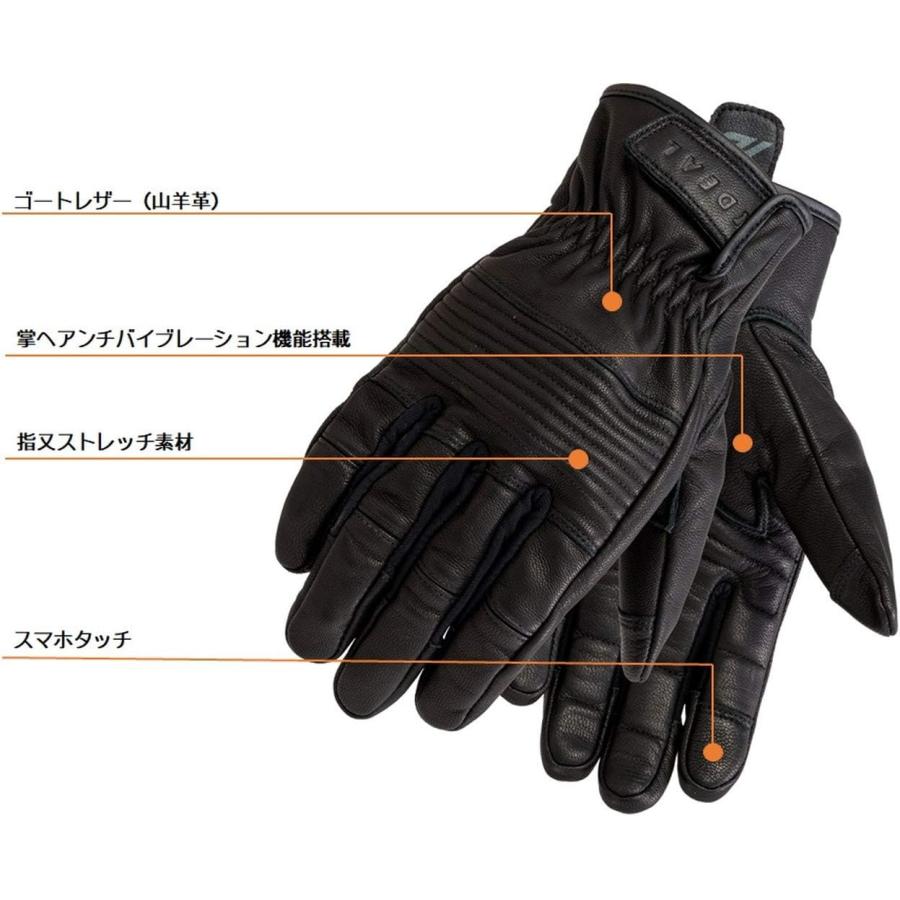山城] IDEAL アイディール バイク用 レザーグローブ ID-004 CLASSIC