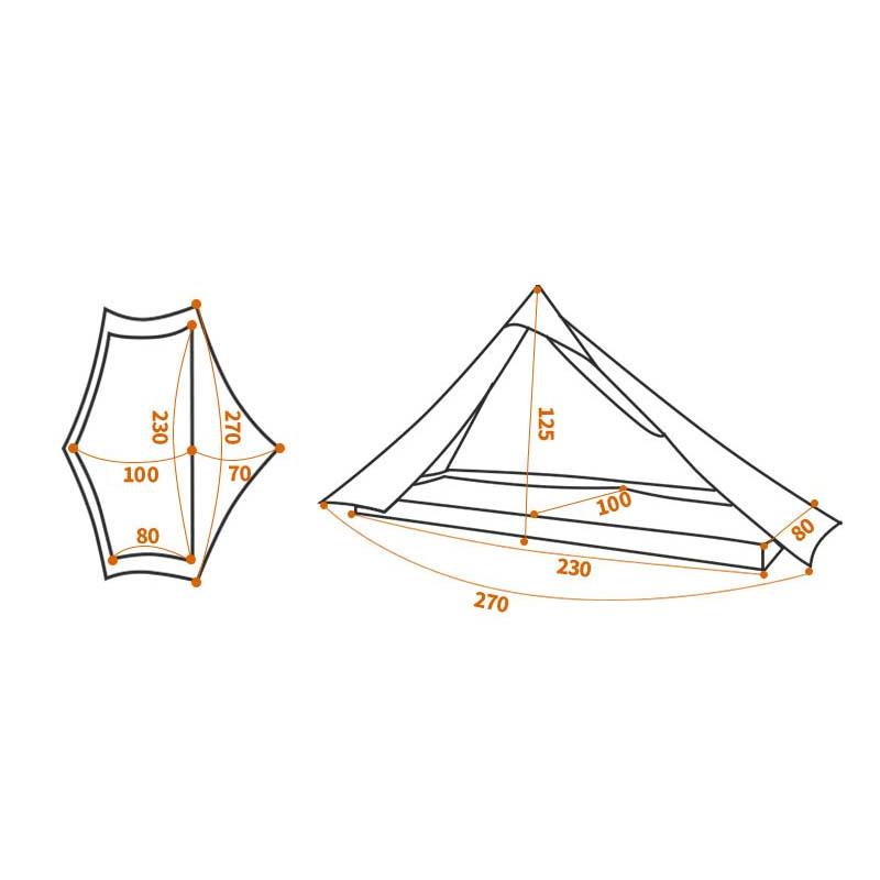 3F UL GEAR(スリーエフユーエルギア) Lanshan 1 グランドシート付 (トレッキングポールテント1人用 / 3シーズン/アップデート版)｜oxtos-japan｜09