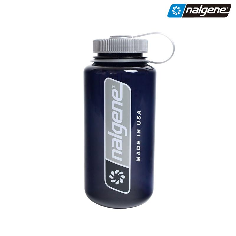 NALGENE（ナルゲン） 広口1.0L Tritan Renew Odyssey Grey Large Logo