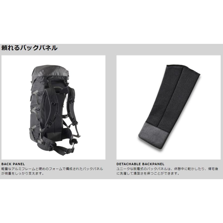 PAAGO WORKS（パーゴワークス） CARGO 55 HP204BLK : 帆布バッグ・登山