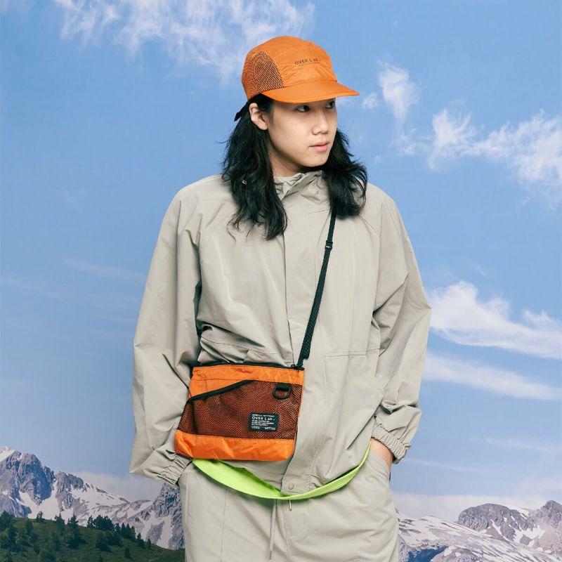 OverLab(オーバーラボ) メッシュサコッシュ OVPR121 : 帆布バッグ