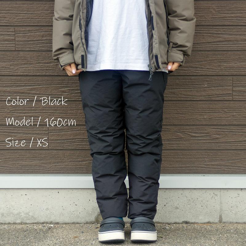 ブラック ダウンパンツ AURORA TEX DOWN PANTS|オーロラテックス ダウンパンツオーロラ