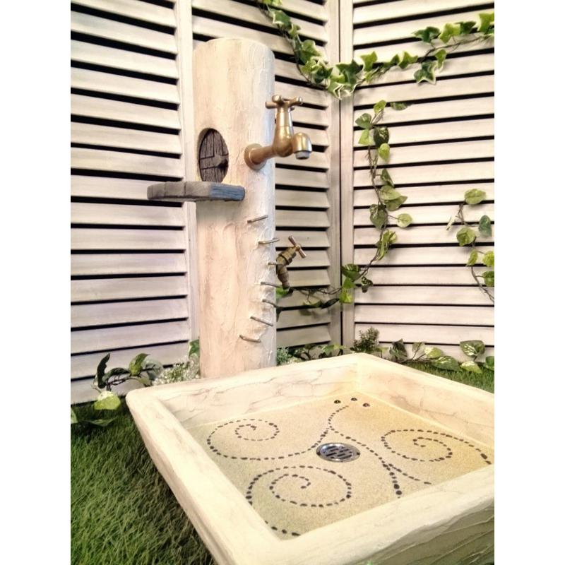 こびとのタラップ 立水栓＆シンクセット】立水栓 水栓柱 立水栓セット