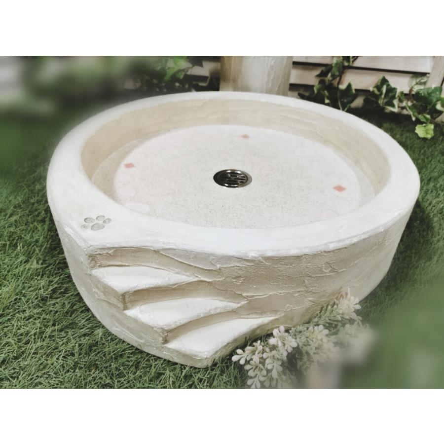 丸太調アレンジ（ホワイト）立水栓＆シンクセット】立水栓 水栓柱 立水