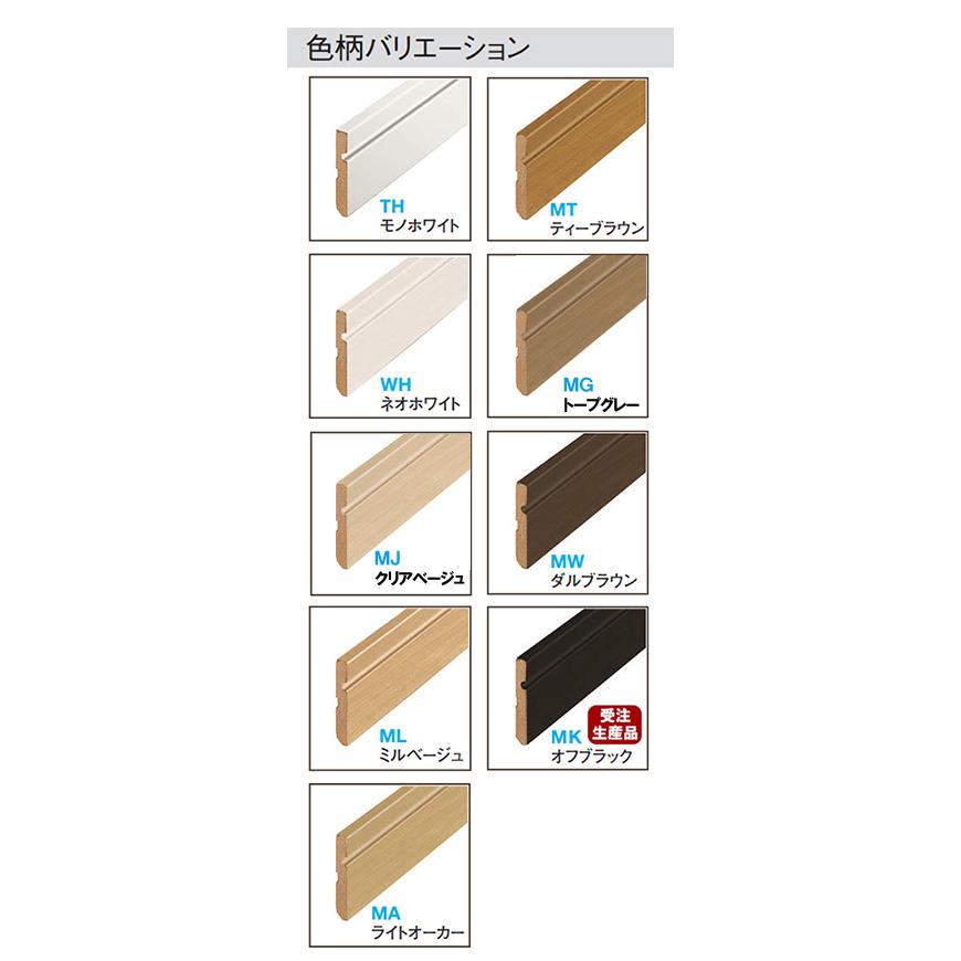 巾木 ダイケン お取り寄せ商品 巾木7mm厚タイプ 7×50×3900mm ハピアフロアベーシックカラー対応（YN7001用）造作材 (10本 ...