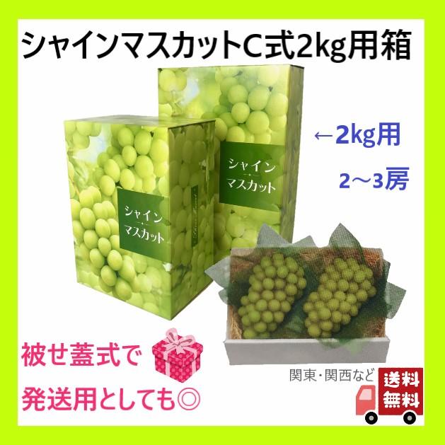 シャインマスカット♡３房入♡箱込２kg〜♡ C式 シャインマスカット専用 ギフト箱 2kg用 40枚セット（ ぶどう 2〜3