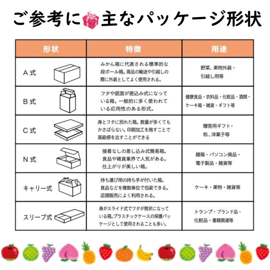 こだわり りんご 1ケース 30枚セット 白黒 りんご 5kg 箱 シンプル りんご5kg用 発送用 箱のみの画像