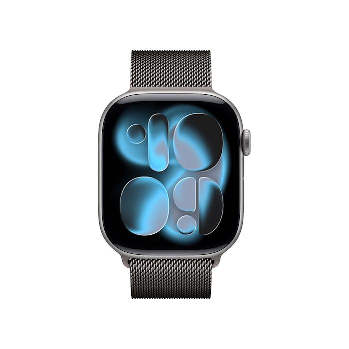 Apple Watch Series11 GPS+Cellular 46mm スペースグレイアルミニウム ミラネーゼループ MFAE4J/A+MGJ74FE/A S/Mの画像