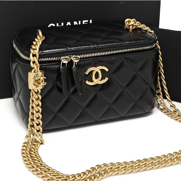 CHANEL 美品 シャネル マトラッセ Wチェーン クラッチ バニティ